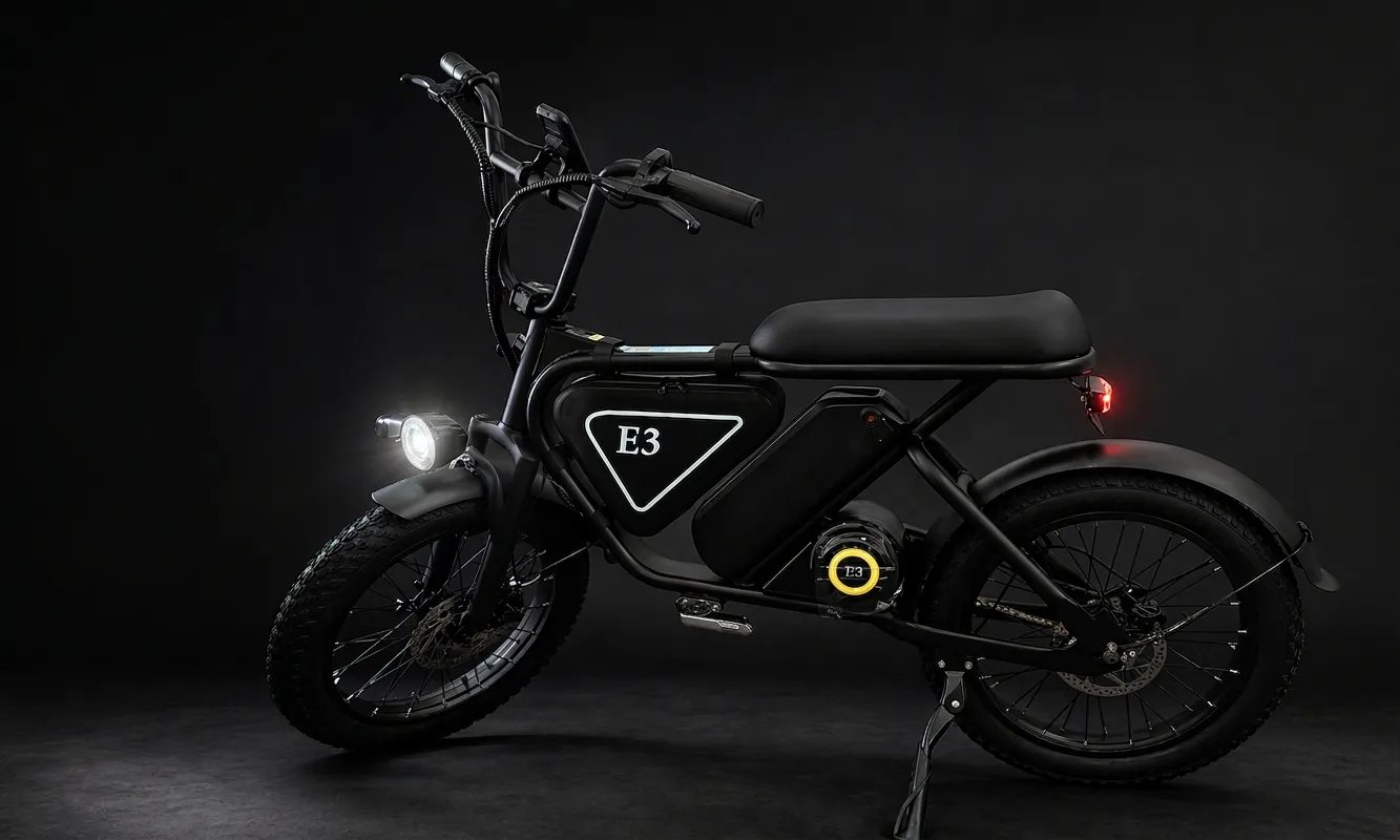 E3 motorcycle-grade lighting at night