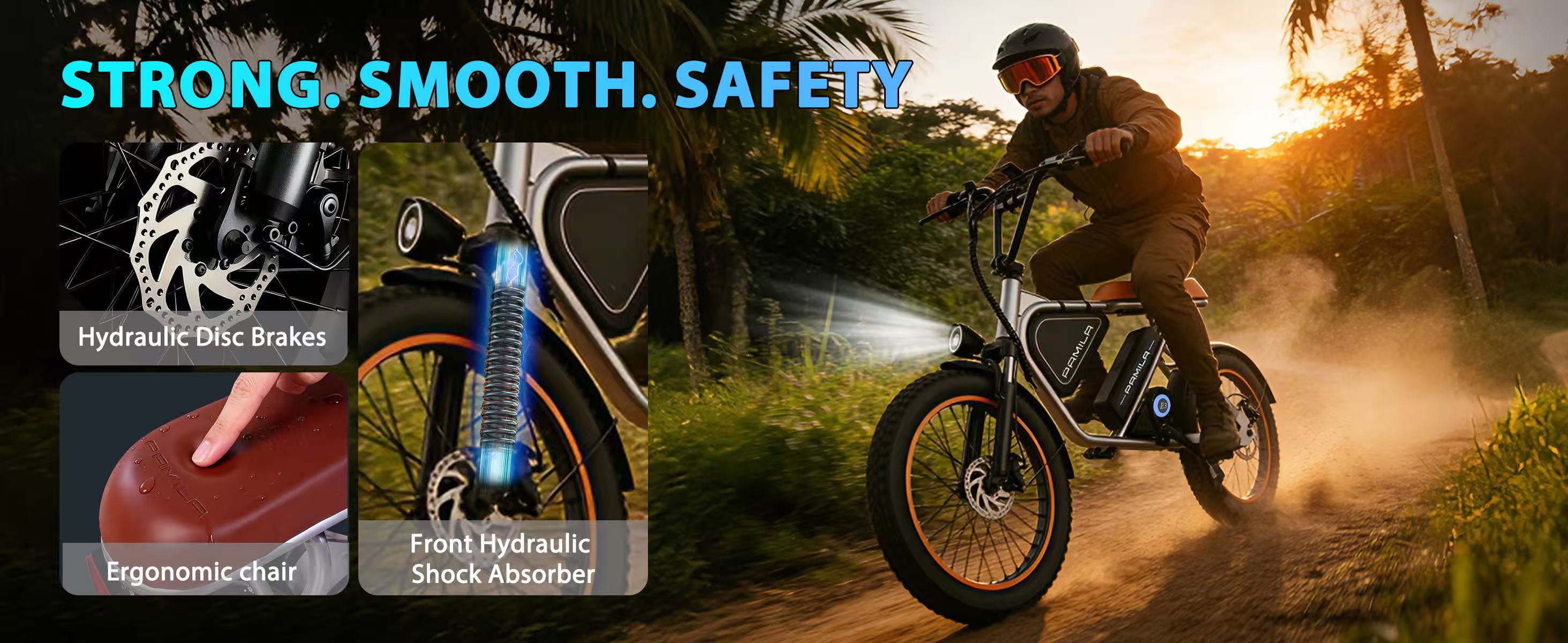 E3 hydraulic brakes and mid-drive